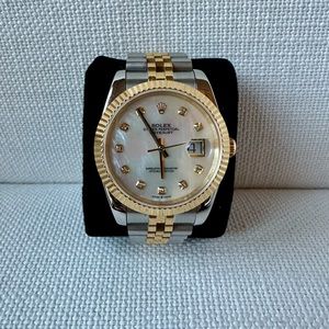 Rolex 41 Steel Yellow Gold Mother Of Pearl Watch